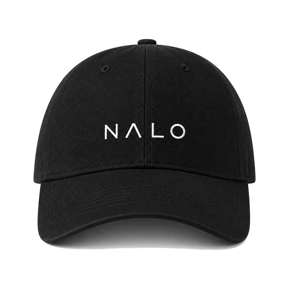 NALO Cap black front transparent packshot