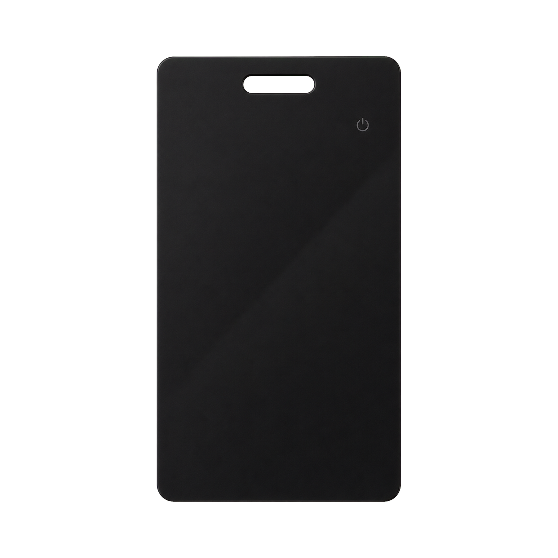 NALO Tracker Card in black, transparent front packshot.